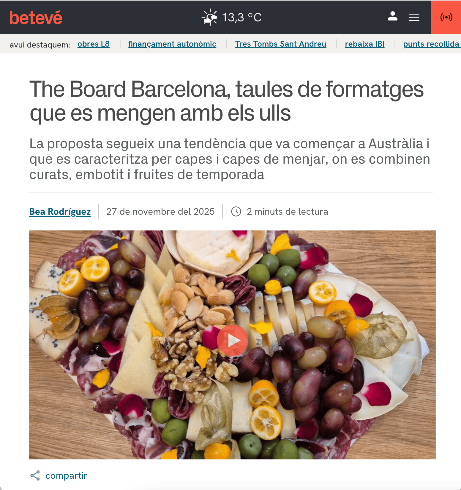 When Betevé Came to Discover Our Cheese Boards